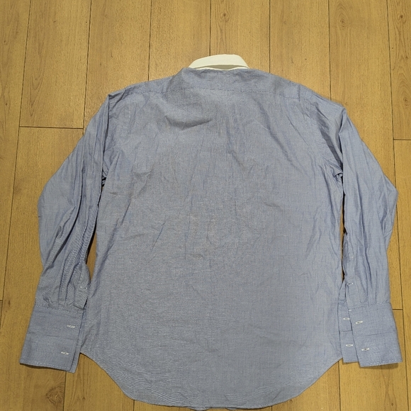 Ralph Lauren Shirt Mens 16 1/2 - 35 Blue Plaid Estate Button Up Long Sleeve - Picture 5 of 10